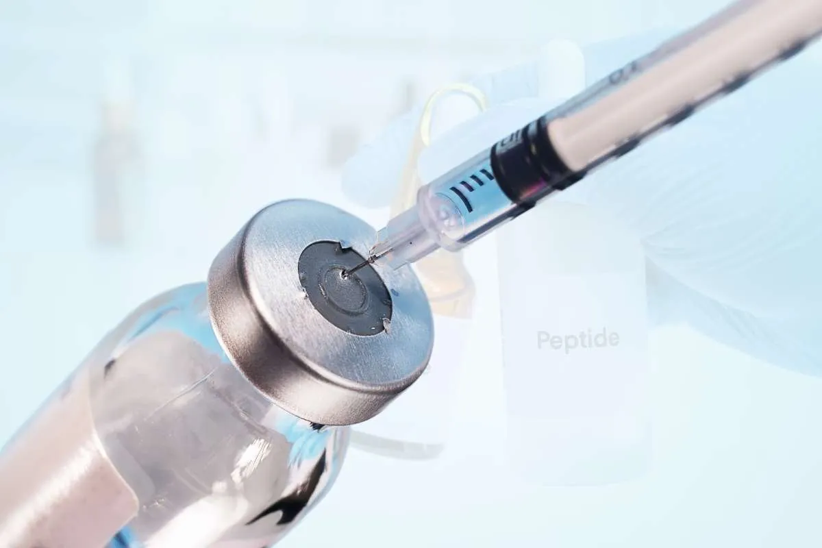 Syringe prepared with CJC-1295 DAC dosage for injection